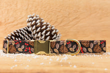 Load image into Gallery viewer, Holly & Pine Cones Dog Collar