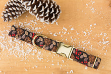 Load image into Gallery viewer, Holly & Pine Cones Dog Collar