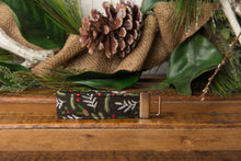 Load image into Gallery viewer, Black Pine Needles Dog Collar