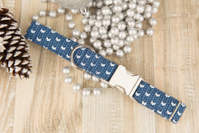 Load image into Gallery viewer, Blue Knit Dog Collar