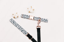 Load image into Gallery viewer, Pastel Steel Blue Leopard Print Water Resistant Dog Collar