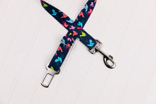 Load image into Gallery viewer, Navy Origami Birds Dog Seatbelt