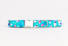 Load image into Gallery viewer, Turquoise Petals Water Resistant Dog Collar