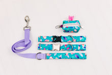 Load image into Gallery viewer, Turquoise Petals Water Resistant Dog Collar