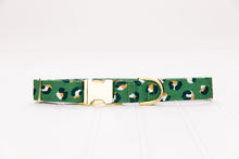 Load image into Gallery viewer, Olive Green Leopard Print Water Resistant Dog Collar