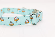 Load image into Gallery viewer, Sharks on Floaties Dog Collar