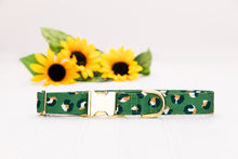 Load image into Gallery viewer, Olive Green Leopard Print Water Resistant Dog Collar