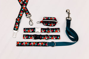 Winter Fields Floral Matching Dog Leash