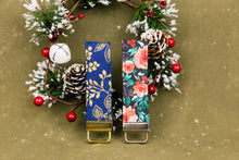 Load image into Gallery viewer, Blue Gilded Winter Floral Dog Collar