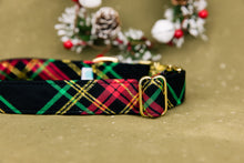Load image into Gallery viewer, Gilded Festive Plaid Dog Collar