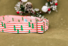 Load image into Gallery viewer, Stripes and Pine Tree Dog Collar