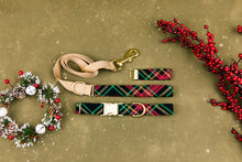 Load image into Gallery viewer, Gilded Festive Plaid Dog Collar