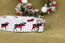Load image into Gallery viewer, Water Resistant Moose Crossing Buffalo Plaid Dog Collar