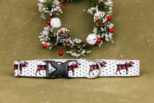 Load image into Gallery viewer, Water Resistant Moose Crossing Buffalo Plaid Dog Collar