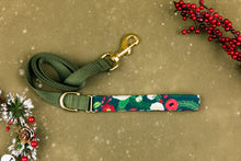 Load image into Gallery viewer, Water Resistant Green Floral Dog Collar
