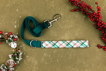 Load image into Gallery viewer, Water Resistant Christmas Mint Plaid Dog Collar