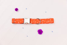 Load image into Gallery viewer, Orange Crosshatch Dog Collar