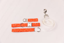 Load image into Gallery viewer, Orange Crosshatch Dog Collar