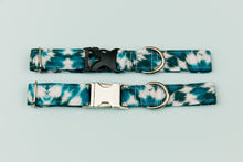 Load image into Gallery viewer, Teal Tie Dye Handcrafted Water Resistant Dog Collar