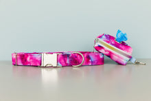 Load image into Gallery viewer, Fuchsia Tie Dye Water Resistant Dog Collar