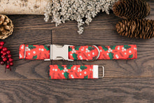 Load image into Gallery viewer, Red Holly Winter Dog Collar