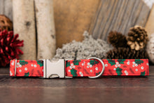 Load image into Gallery viewer, Red Holly Winter Dog Collar