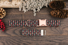 Load image into Gallery viewer, Coffee and Floral Winter Dog Collar
