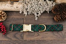 Load image into Gallery viewer, Hunter Green Plaid Dog Collar