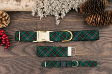 Load image into Gallery viewer, Green Plaid Cat Collar