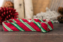 Load image into Gallery viewer, Red and Green Candy Cane Dog Collar