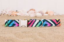 Load image into Gallery viewer, Water Resistant Graffiti Neon Geometric Dog Collar