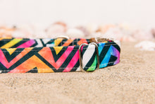 Load image into Gallery viewer, Water Resistant Graffiti Neon Geometric Dog Collar
