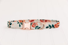 Load image into Gallery viewer, Honey Rose Blooms Water Resistant Dog Collar