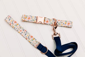 Ditsy Watercolour Floral Matching Dog Leash