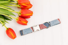 Load image into Gallery viewer, Patchwork Denim Dog Collar
