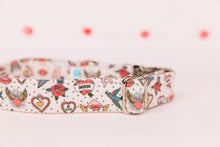 Load image into Gallery viewer, Retro Tattoo Valentine's Dog Collar