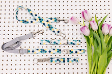 Load image into Gallery viewer, Monochrome Blue Hexagon Tile Dog Collar