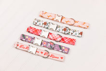 Load image into Gallery viewer, Bee Mine Purple Floral Valentine's Dog Collar