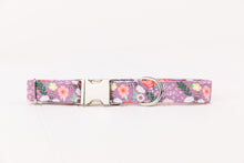 Load image into Gallery viewer, Bee Mine Purple Floral Valentine's Dog Collar