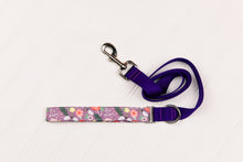 Load image into Gallery viewer, Bee Mine Purple Floral Valentine&#39;s Matching Dog Leash
