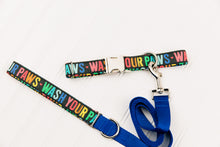 Load image into Gallery viewer, Wash Your Paws Rainbow Dog Collar