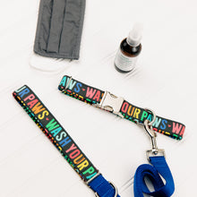 Load image into Gallery viewer, Wash Your Paws Rainbow Dog Collar