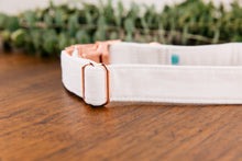 Load image into Gallery viewer, White Special Occasion Linen & Cotton Blend Collar
