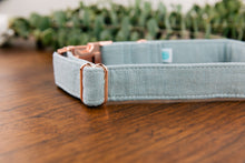 Load image into Gallery viewer, Slate Blue Special Occasion Linen & Cotton Blend Collar