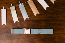 Load image into Gallery viewer, Slate Blue Special Occasion Linen & Cotton Blend Collar