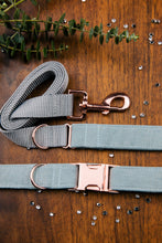 Load image into Gallery viewer, Slate Blue Special Occasion Linen & Cotton Blend Collar