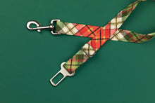 Load image into Gallery viewer, Gold Gilded Plaid Dog Seatbelt