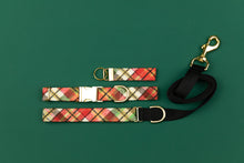 Load image into Gallery viewer, Gold Gilded Plaid Matching Dog Leash
