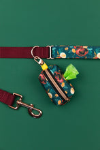Load image into Gallery viewer, Rich Teal Floral Water Resistant Dog Collar