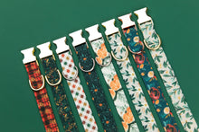 Load image into Gallery viewer, Gilded Floral Tartan Water Resistant Dog Collar